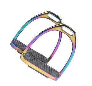 Estribos de montar a caballo de aluminio ajustables, empuñadura de seguridad ligera para equipo de tachuela de sillín inglés, novedad - Product Image 5