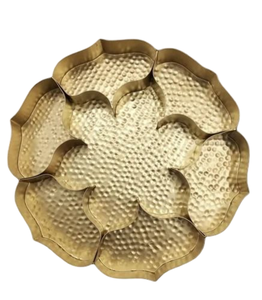 Art Deco para comida y vino, decoración de boda y hoja de metal para servir con bandeja de forma redonda con estampado de animales coloridos elegante - Product Image 4