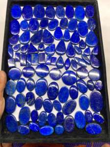 100% naturel bleu Lapis Lazuli lâche Cabochon pierres précieuses polies à la main pour la fabrication de bijoux pour femmes - Product Image 2