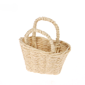 Juguete en miniatura de ratán, cesta de simulación, juguetes ecológicos para juego de simulación para niños, muebles de muñecas creativos - Product Image 3