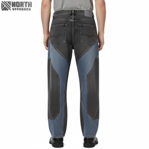 Pantalones vaqueros holgados de color azul índigo de peso pesado personalizados para hombre, pantalones vaqueros largos rectos holgados Vintage, pantalones vaqueros para hombre - Product Image 3