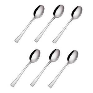 Juego de cucharas de café de acero inoxidable cromado pulido de 6 piezas Ambassador, 13 cm, CVLX90C6 - Product Image 1