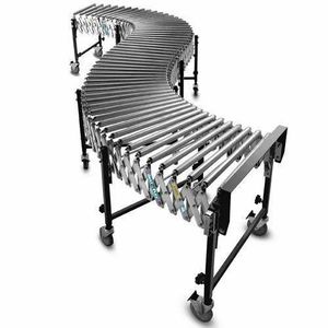 Transportador de rodillos telescópico Flexible ajustable de acero inoxidable, mesa de línea giratoria, carga y descarga, nuevo - Product Image 1