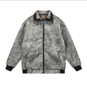 Chaqueta Unisex Personalizada de Moda Urbana, Cortavientos Ligero con Estampado Abstracto de Mármol, Ropa Exterior Informal - Product Image 3