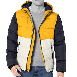 Chaquetas acolchadas para hombre, fabricante OEM, color block, ropa de calle, estilo acolchado, abrigo cálido de invierno, chaqueta acolchada para hombre - Product Image 1