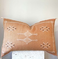 Vente en gros Cactus marocain soie fait à la main housses de coussin décoratives maison Cactus soie coton coussins Kelim