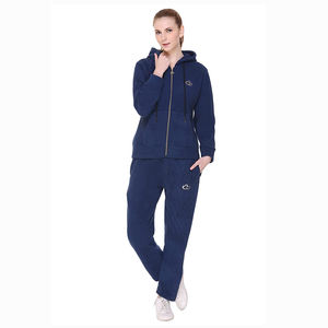 Chándales de invierno con serigrafía de color azul para mujer, chándal de entrenamiento para correr para chicas de talla grande con logotipo personalizado - Product Image 4