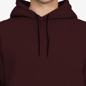 เสื้อฮู้ดผู้ชายผ้าคอตตอนผสมสีพื้นเสื้อสวมหัวทรงโอเวอร์ไซส์ - Product Image 4