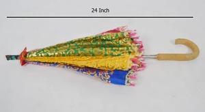 Wholesale Indian Wedding Decoration Umbrellas Mehndi Haldi Stage Backdrop Sun Parasol Umbrella Party Event Home Garden Decor - Product Image 2