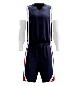 Dernier modèle d'uniforme de basket-ball personnalisé avec logo imprimé sur le devant, 100% polyester respirant, séchage rapide, prix bas - Product Image 3