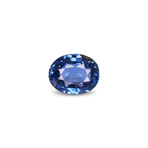 Saphir bleu naturel, pierre précieuse non montée, 3 carats, facetté, bleu royal, calibré 10 mm et 8 mm de hauteur, traité thermiquement - Product Image 1