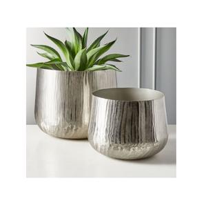 Fabuleux Design Argent Jardinières En Plein Air Intérieur Décor Argenterie Plantes Herbes Pot Pour Vente Chaude Pot De Fleur - Product Image 1