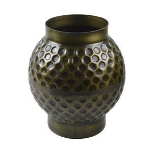 Florero plateado en relieve con el mejor acabado, maceta de suelo para decoración interior, diseño de oficina y sala de estar, florero de Metal - Product Image 3