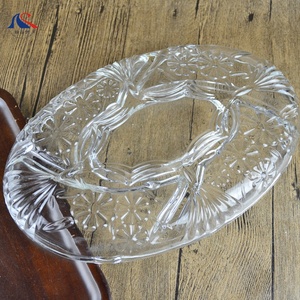 Piatti Decorativi Turchi in Vetro da 13 Pollici a Forma Ovale con Supporto, Vassoi per Frutta/Insalata per Matrimoni e Feste, Portavivande Freddi - Product Image 2