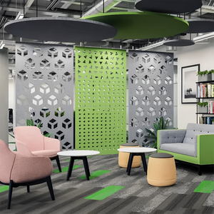 <span class=keywords><strong>Pannelli</strong></span> acustici interni commerciali in stile Design moderno in fibra di poliestere cava rumore eco assorbente <span class=keywords><strong>per</strong></span> la grafica di Interior Design - Product Image 2