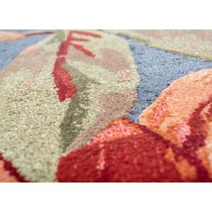 Tapis tuftés à la main en laine et viscose bleus Hacienda, motifs floraux et rayés pour salon, largeur 4m - TNQ-3275 - Product Image 3