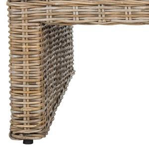 Modern Rustic Woven Rattan Coffee Table for Stylish Living Room or Outdoor Lounge Decor - Product Image 5
