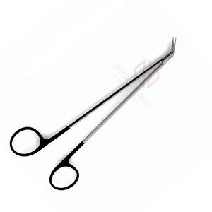 Tijeras Vasculares DeBakey Manuales Reutilizables de Alta Calidad, Hoja Angulada de 10 mm, Mango Recubierto de Negro, Acero Inoxidable, Precisión Quirúrgica - Product Image 4