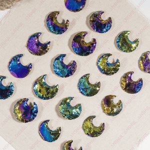 Pointe de flèche en quartz Aura poli de qualité supérieure, forme de lune, pierre semi-précieuse de guérison, cristal écologique pour la décoration intérieure - Product Image 4