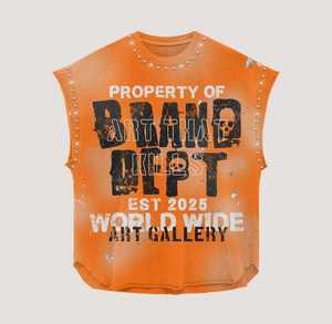 Ensemble short d'été pour homme, style streetwear, 100% coton, respirant, imprimé sur mesure, sans manches, fabriqué en usine - Product Image 3