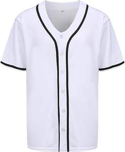 Maillot de baseball personnalisé pour hommes à six boutons avec logo nom et numéro Nouveau modèle sportif Vêtements de sport respirants Chemise de baseball - Product Image 1