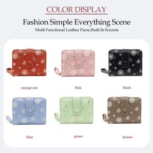 Nouveau Mini sac à main portefeuille femmes en cuir véritable fermeture éclair Vintage court dame petit mince femme portefeuille pour femmes - Product Image 6