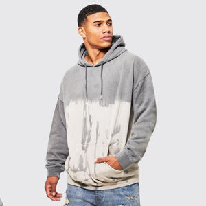 Best-seller hommes à la mode 100% coton à capuche personnalisé Style décontracté solide teint coupe régulière poche printemps automne hiver - Product Image 1