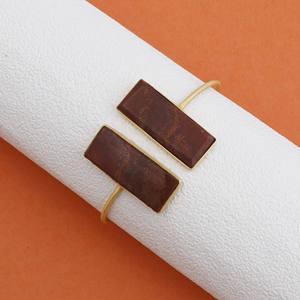 Stylish Mookaite Jasper Designer Cuff <b>Adjustable</b> <b>Bracelets</b> Jasper Gemstone Gold Plated Fashion Bangle Bezel <b>Adjustable</b> Bangles - Product Image 3