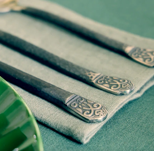 Cubertería clásica elegancia juego de cubiertos de metal vajilla evento de boda juego de cubiertos cena cuchillo cuchara tenedor hogar restaurante Decoración - Product Image 2