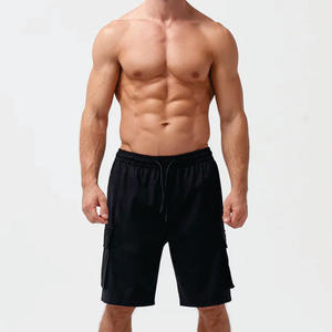 Pantalones cortos deportivos para correr impermeables de secado rápido para hombre, cómodos pantalones cortos de Fitness con cintura elástica, sólidos para correr, entrenamiento de gimnasio personalizado - Product Image 6