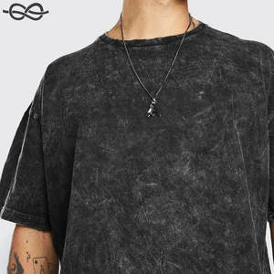 T-shirts vintage délavés à col rond pour hommes, couleur personnalisée, coupe classique, effet vieilli, rétro, doux, 100% coton tissé - Product Image 4