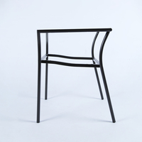 Chaise d'extérieur moderne en bois massif et fer forgé pour balcon, café, hôtel, atelier, salon, école-hôpital – Combinaison durable