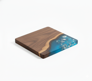 Posavasos de Resina de Madera Duraderos de Diseño |   Resina Epoxi de Madera Hecha a Mano |   Posavasos de Lujo para Bebidas, Impresión y Troquelado para Hoteles y Cafeterías - Product Image 2