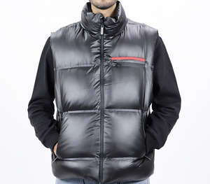 เสื้อกั๊กพัฟเฟอร์แบบมีฮู้ดอุ่นได้สำหรับทุกเพศ รุ่นใหม่ กันน้ำ ซิปด้านหน้า อุ่นสบาย ไม่มีแขน - Product Image 1