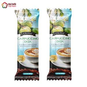 Poudre de café 4 en 1 de prémélange de cappuccino de noix de coco certifiée HACCP en vrac pour l'exportation directe d'usine en gros de distributeur automatique - Product Image 1