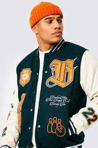 Meilleure vente Nouveau design Blouson d'aviateur grande taille pour hommes Veste de baseball avec patchs personnalisés Logo de broderie Veste universitaire Letterman pour hommes - Product Image 2