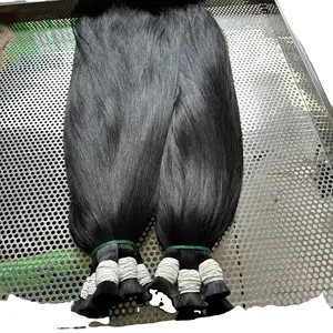 도매 자연 원시 번들 스트레이트/물결 모양/곱슬 더블 직조 머리 자연 머리 100% 원시 미처리 머리