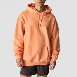 MOQ bajo Venta caliente de alta calidad por encargo de los hombres térmicos sudaderas con capucha de estilo callejero teñido liso OEM/ODM Servicios para el invierno - Product Image 1