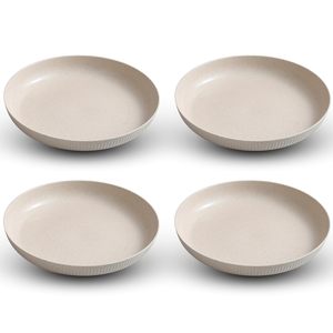 Platos de paja de trigo ligeros degradables de mármol, vajilla irrompible, apto para lavavajillas y microondas para niños pequeños - Product Image 1