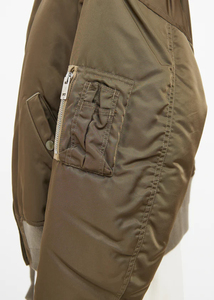 Chaqueta Bomber Casual con Capucha y Calefacción para Invierno 2025, Diseño Sólido con Estampado Animal, Ribete de Piel Verde, Cortavientos - Product Image 6