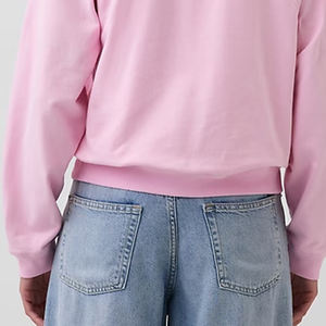 Sweat-shirt court en polaire pour femme, couleur unie, manches longues, prix abordable, design à manches longues avec logo personnalisé - Product Image 6