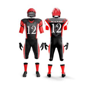 Ensemble d'uniformes de football américain pour hommes adultes 100% polyester, logo personnalisé, séchage rapide, respirant, uniforme de football américain - Product Image 1