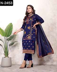 Vestido de mujer Georgette de imitación pesado de calidad superior de último diseñador, papel de aluminio bordado, trabajo, ropa de fiesta informal paquistaní elegante - Product Image 3