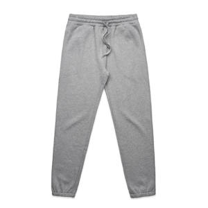 Pantalones de chándal para correr de algodón 100% para hombre, ropa de calle de ajuste regular con bordado de chenilla personalizado al por mayor, lisos con decoración rasgada - Product Image 3