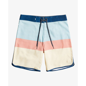 กางเกงว่ายน้ำผู้ชายกางเกงขาสั้นผ้ายืดเอวยืดผ้าใบลำลองสีพื้นกันน้ำ - Product Image 5