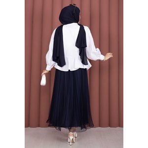 Blusa de Popelina Blanca y Organza para Mujer con Logotipo Bordado, Estilo Chino, Prenda Exterior Moderna para Fiesta, Tallas Libres, Temporada de Otoño - Product Image 4
