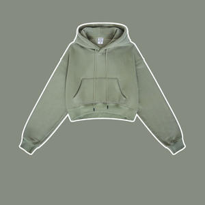 Conjunto Deportivo de Invierno para Mujer, 345 GSM, Felpa, Cortavientos, Abrigado, Estilo Corto, Algodón, Holgado, Informal, Vintage - Product Image 3