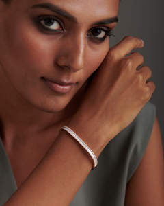 14k Or Rose 2.14ctw Baguette & Rond Brillant Diamant Taille Coussin Bracelet Lunette Réglage Cadeaux Fêtes Style Mignon Pour Elle - Product Image 3