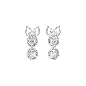 Collares AD chapados en plata, collares de lujo asequibles, regalo de joyería AD para mujer, collares delicados, cobre y latón, plateado - Product Image 4