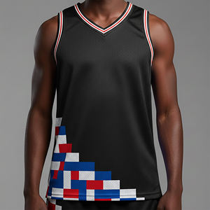 Maillot de basket-ball réversible en polyester respirant à séchage rapide, personnalisable par sublimation, sans manches, pour l'entraînement - Product Image 4